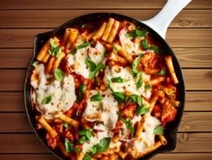 Baked Ziti with Spicy Ground Turkey