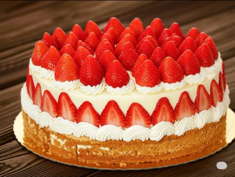Delightful Strawberry Cheese cake Without Baking Recipe