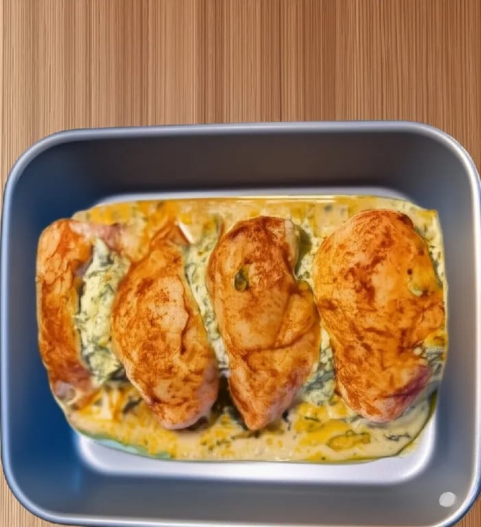Juicy Spinach Filled Chicken Recipe