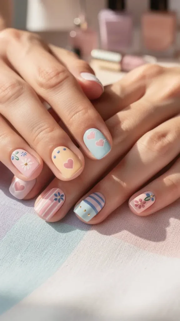 nail art for short nails