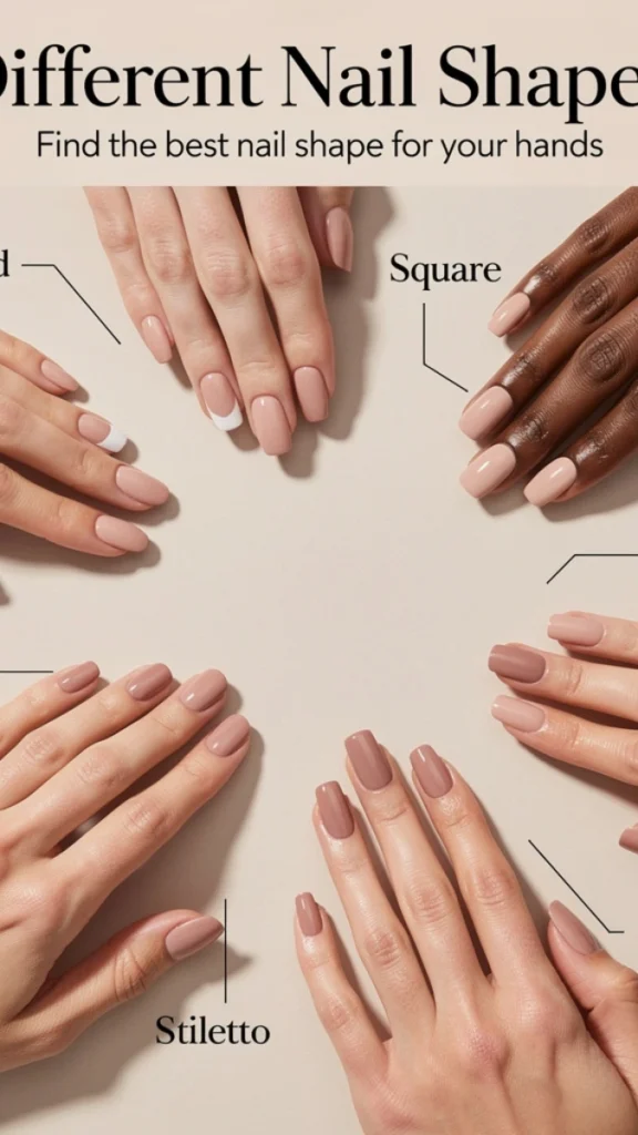 different nail shapes