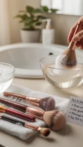how to wash makeup brushes