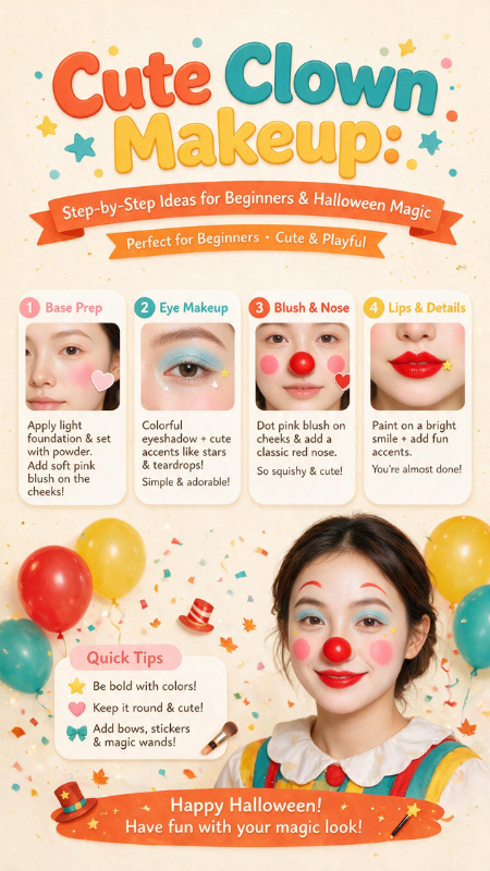 cute clown makeup